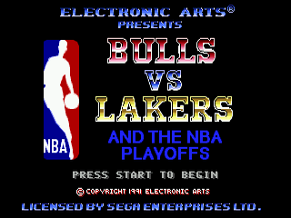 Bulls Vs Blazers and the NBA Playoffs screenshot 2 for Sega Genesis